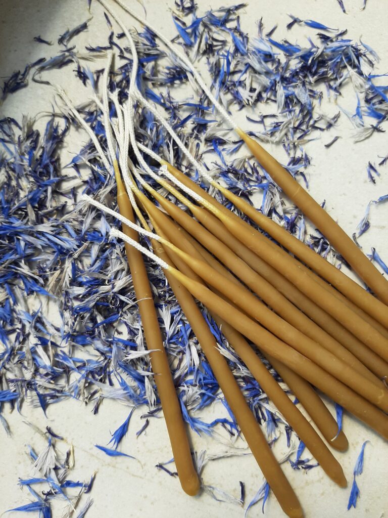 świeczki z wosku pszczelego